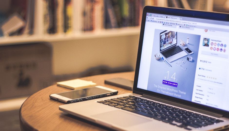 Website showing Wordpress Themes