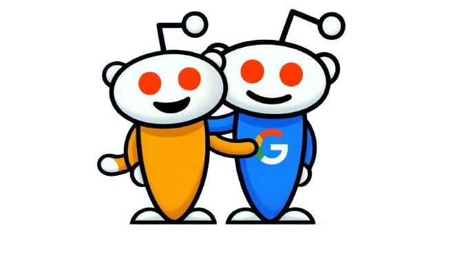 Reddit and Google partnership graphic